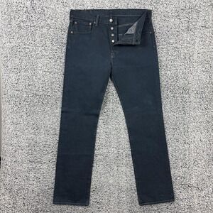 Levis Jeans Mens 33x32 Blue Denim Button Fly Straight Leg Original Pants